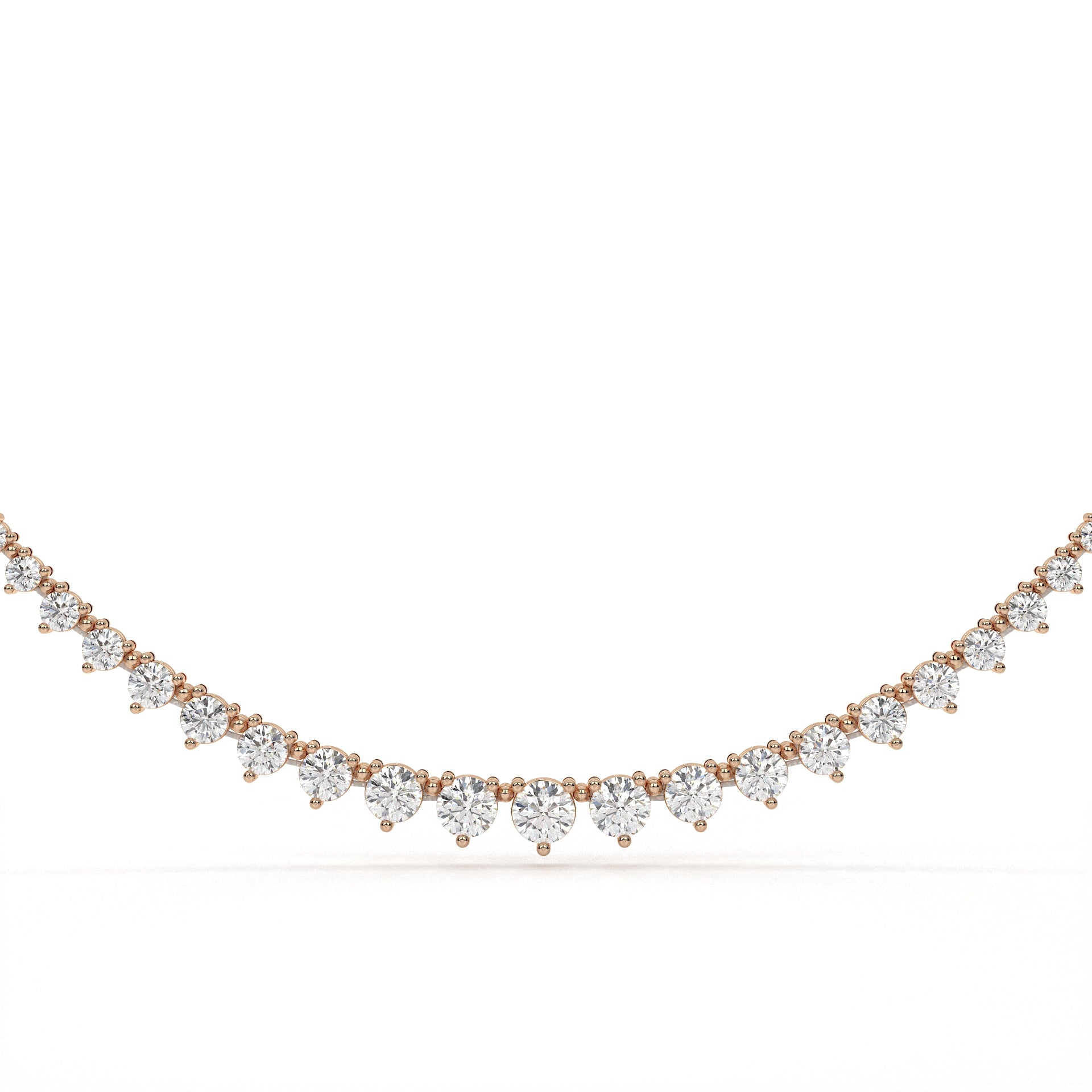 Modern Round Cut Diamond Necklace For Women