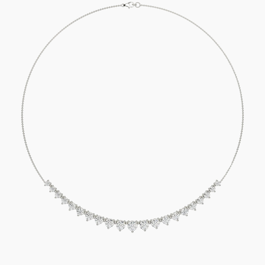 7.9 Carat Modern Round Cut Diamond Necklace For Women
