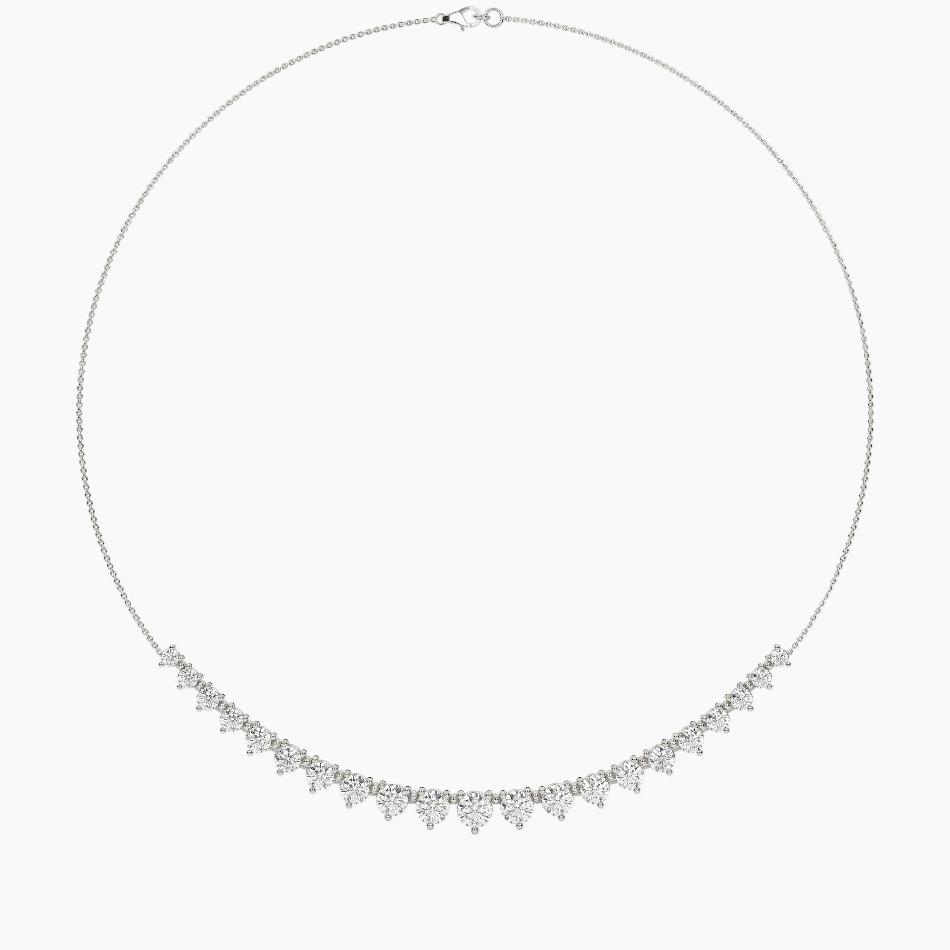 7.9 Carat Modern Round Cut Diamond Necklace For Women