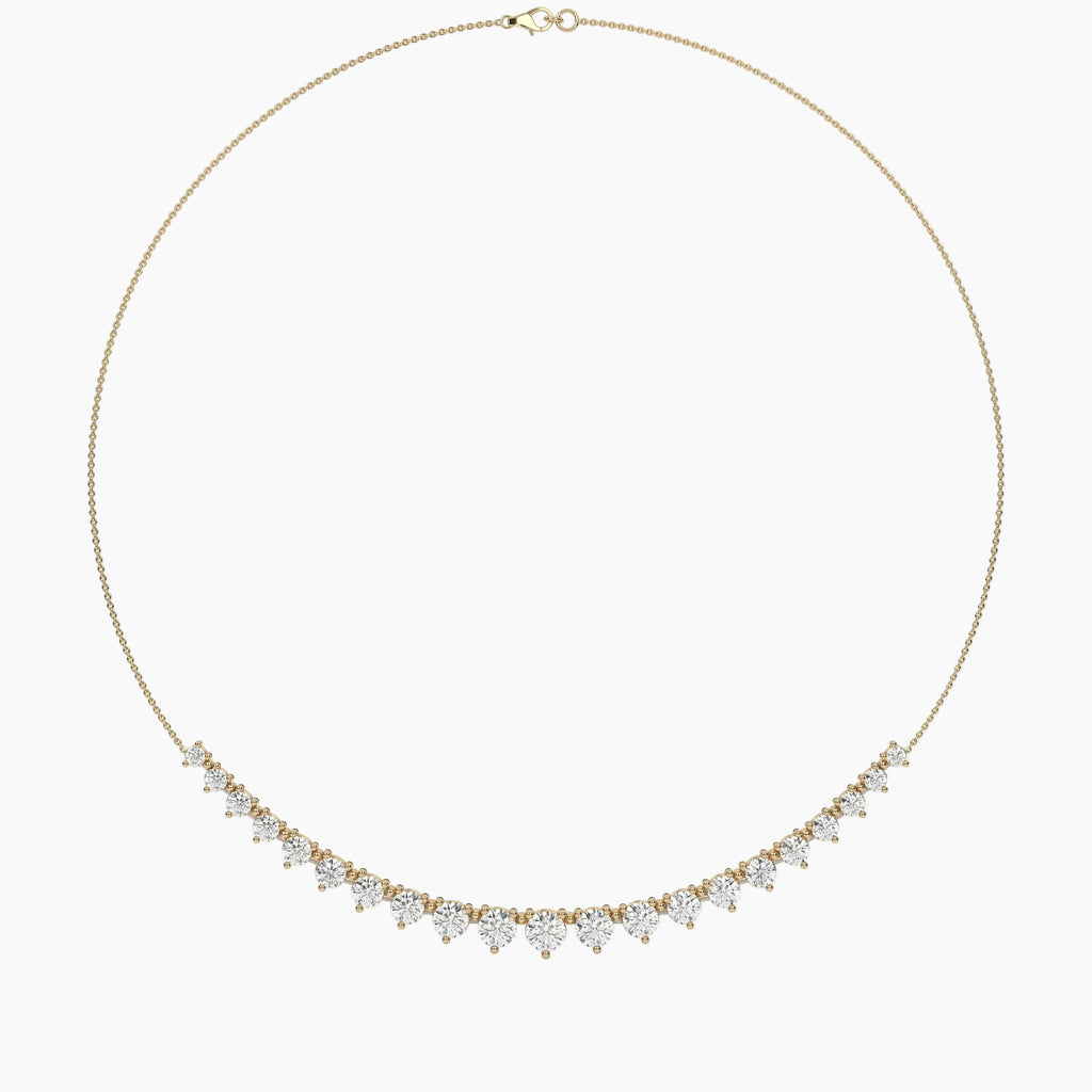 7.9 Carat Modern Round Cut Diamond Necklace For Women