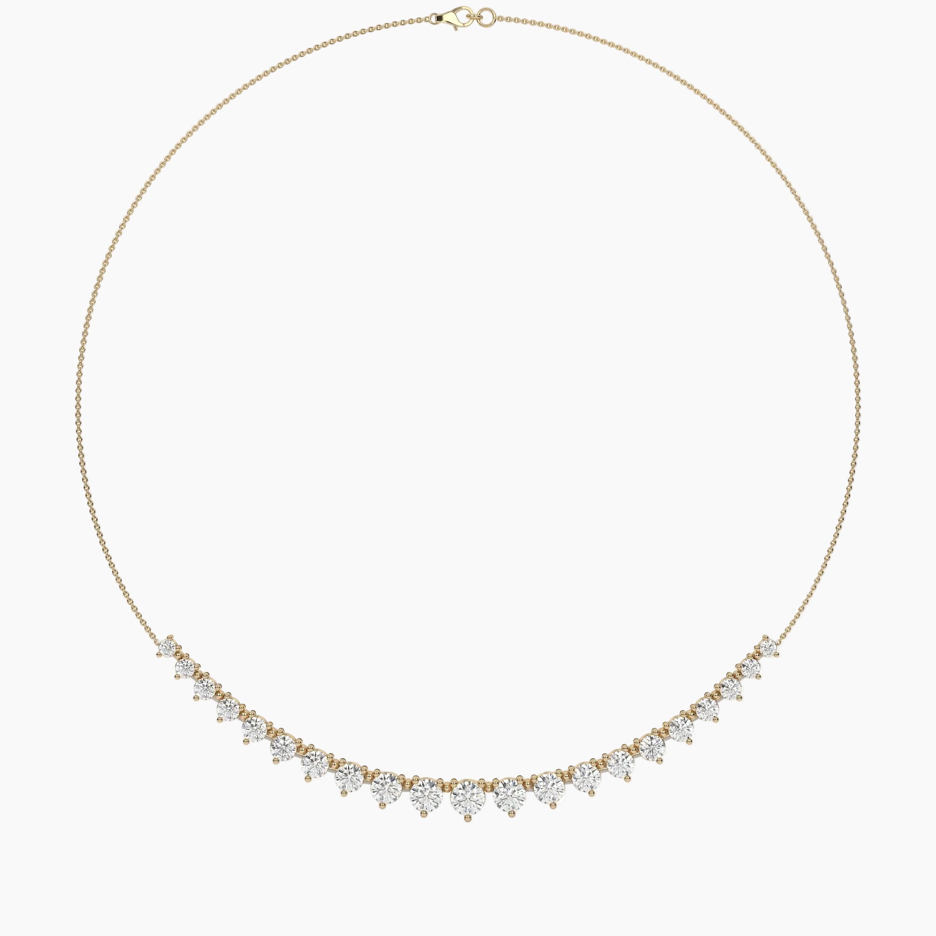 7.9 Carat Modern Round Cut Diamond Necklace For Women