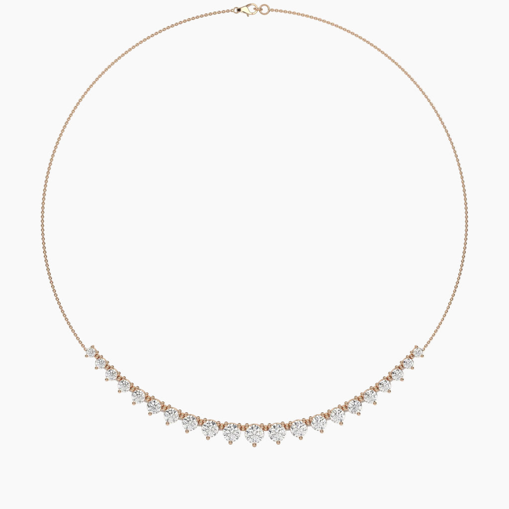 7.9 Carat Modern Round Cut Diamond Necklace For Women