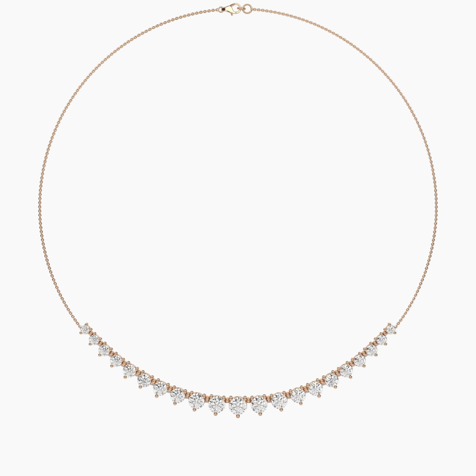 7.9 Carat Modern Round Cut Diamond Necklace For Women