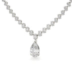 Pear And Oval Lab Grown Diamond Drop Necklace