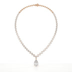 Pear And Oval Lab Grown Diamond Drop Necklace