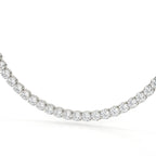 62 Carat Round Cut Lab Diamond Tennis Necklace