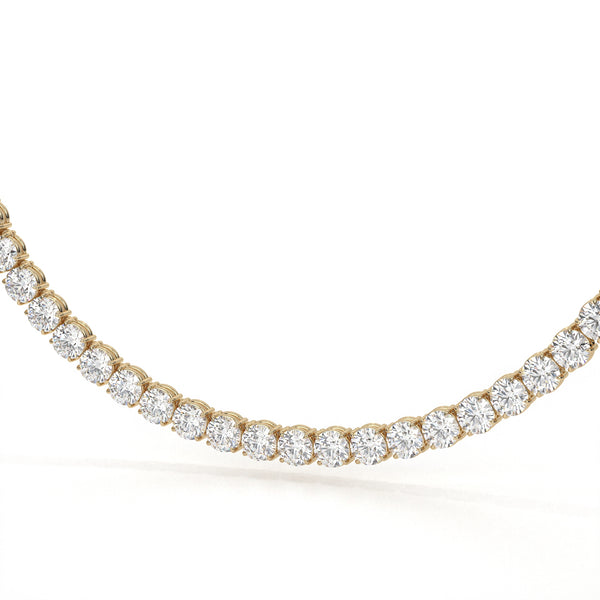62 Carat Round Cut Lab Diamond Tennis Necklace