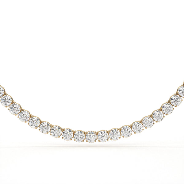 62 Carat Round Cut Lab Diamond Tennis Necklace