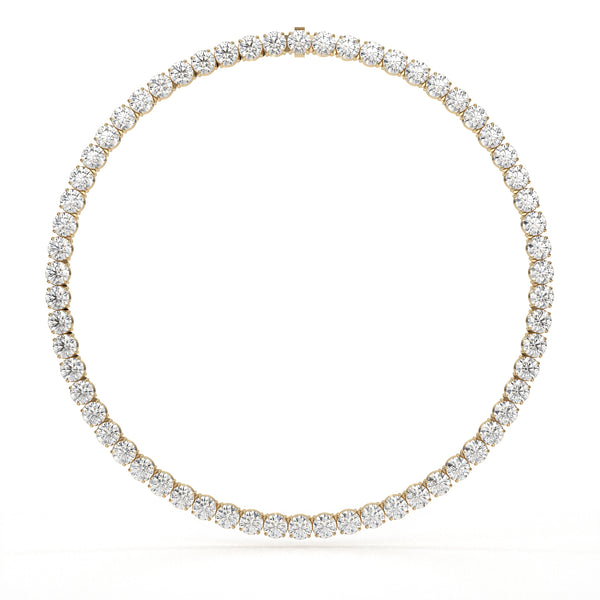 62 Carat Round Cut Lab Diamond Tennis Necklace