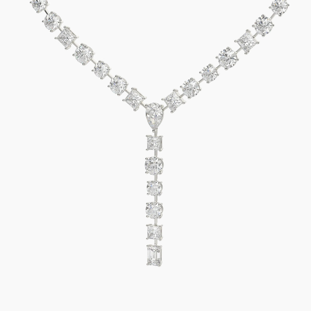 32.5 Carat Multi Shape Lab Grown Diamond Y Necklace