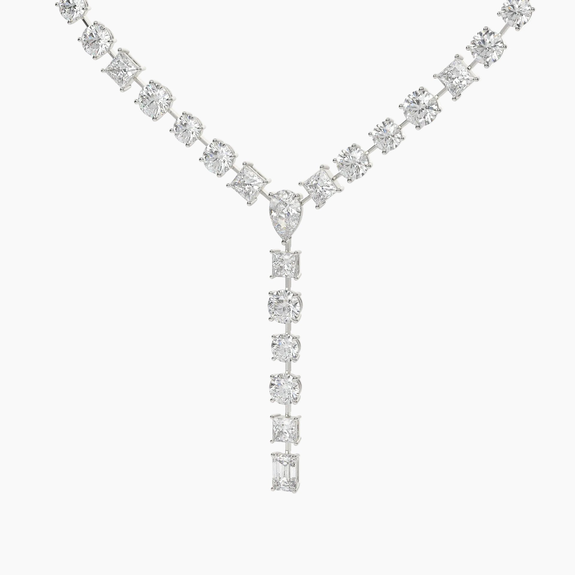 32.5 Carat Multi Shape Lab Grown Diamond Y Necklace