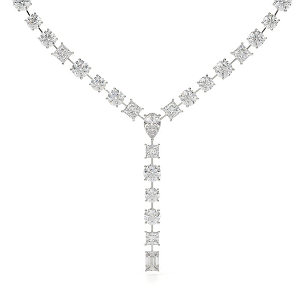 Multi Shape Lab Grown Diamond Y Necklace