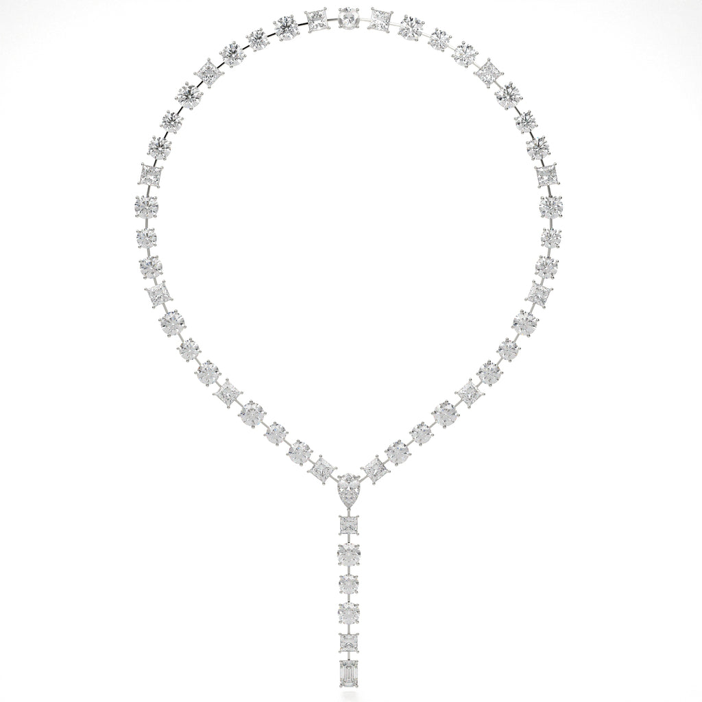 32.5 Carat Multi Shape Lab Grown Diamond Y Necklace