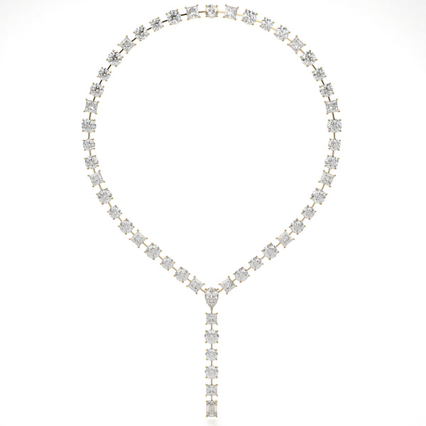 Multi Shape Lab Grown Diamond Y Necklace