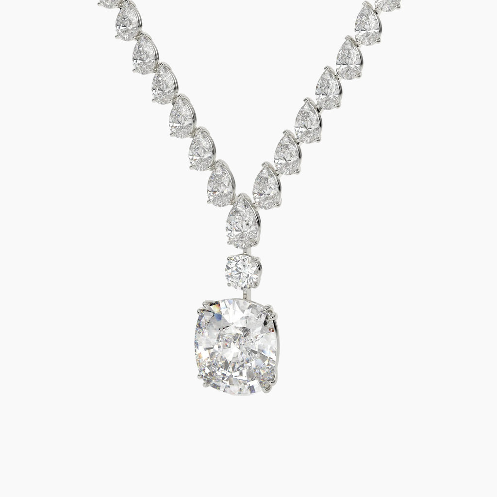 50 Carat Multi Shape Lab Diamond Drop Necklace