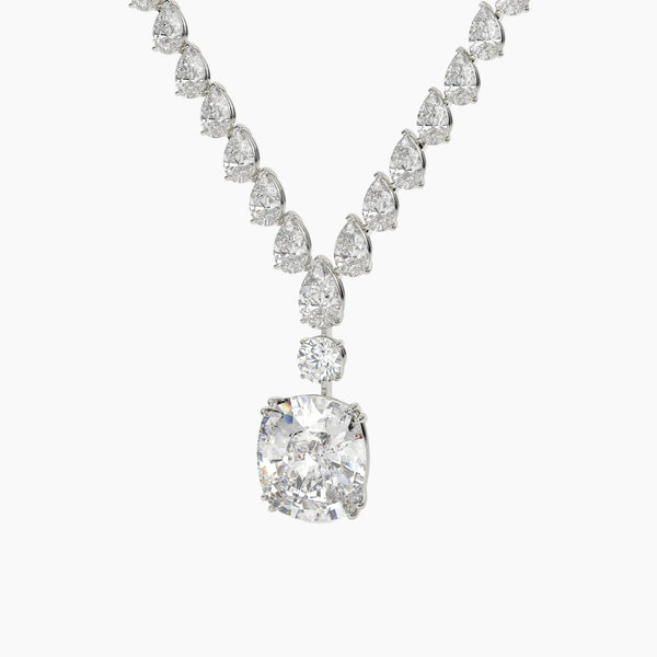50 Carat Multi Shape Lab Diamond Drop Necklace
