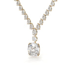 Multi Shape Lab Diamond Drop Necklace