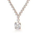Multi Shape Lab Diamond Drop Necklace