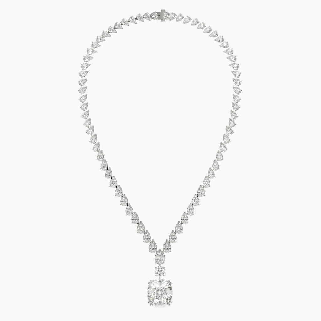 50 Carat Multi Shape Lab Diamond Drop Necklace