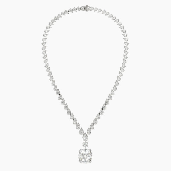 50 Carat Multi Shape Lab Diamond Drop Necklace