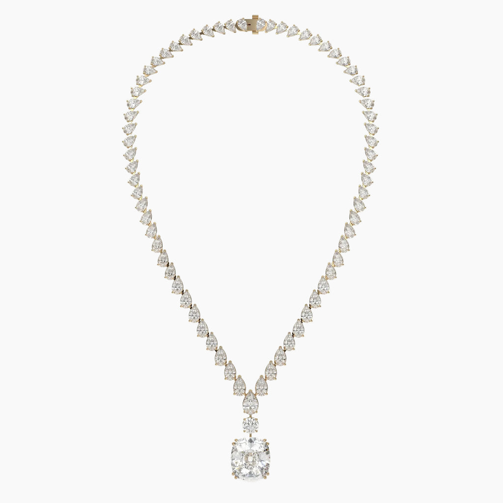 50 Carat Multi Shape Lab Diamond Drop Necklace