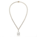 Multi Shape Lab Diamond Drop Necklace