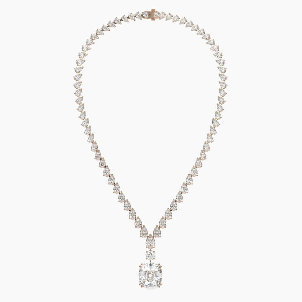 50 Carat Multi Shape Lab Diamond Drop Necklace