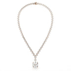 Multi Shape Lab Diamond Drop Necklace