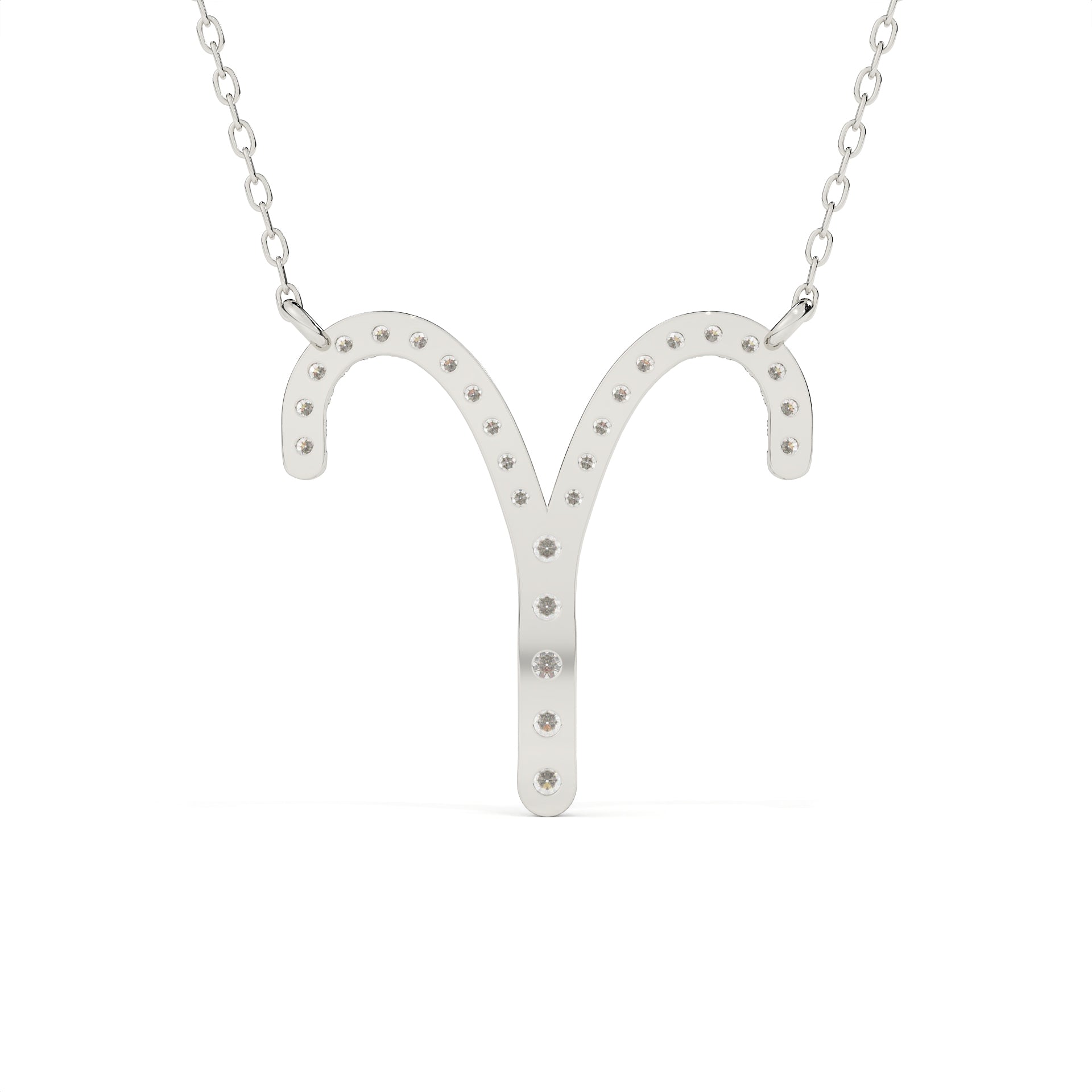 1 Carat Round Diamond Aries Zodiac Sign Pendant