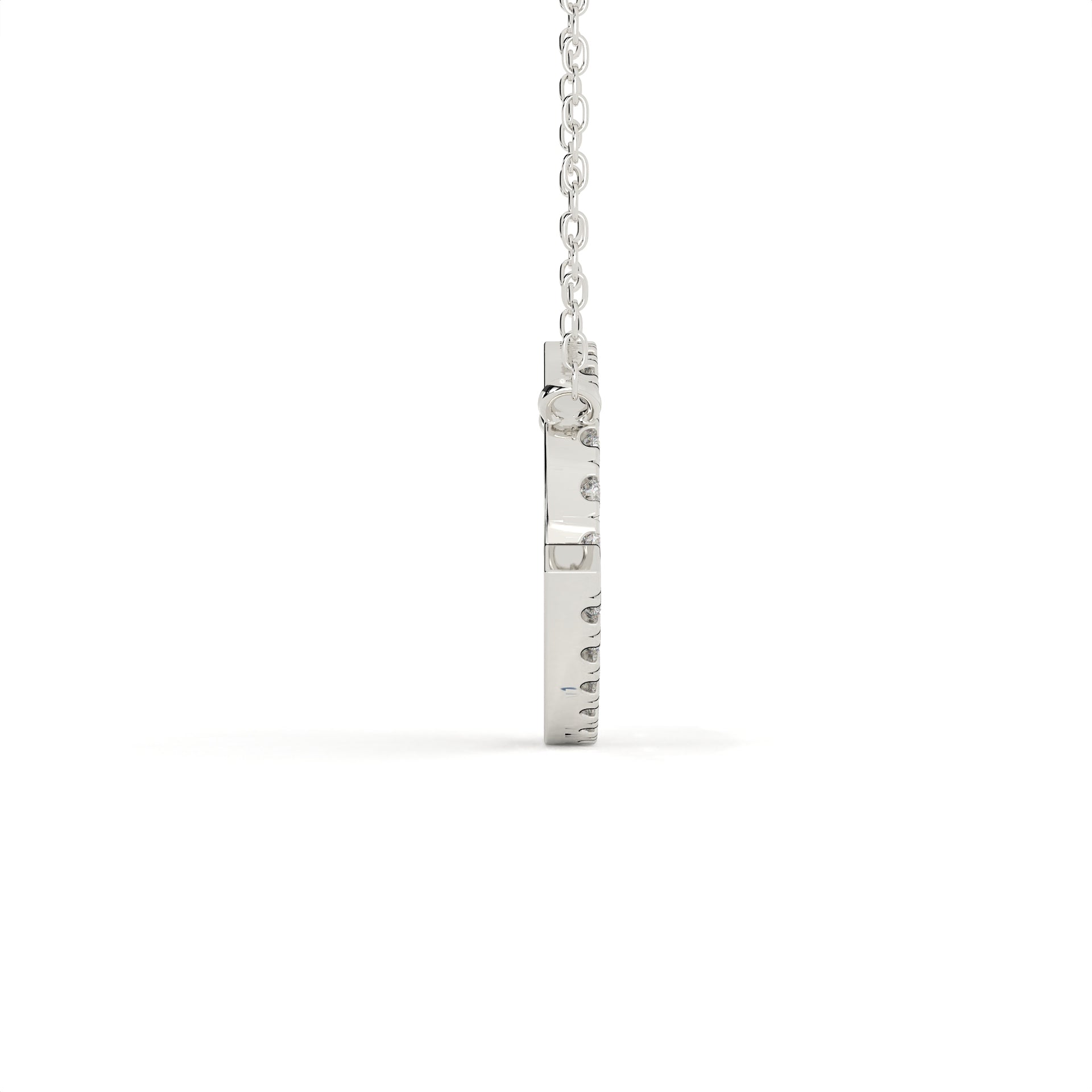 Cancer Zodiac Sign Round Cut Diamond Pendant