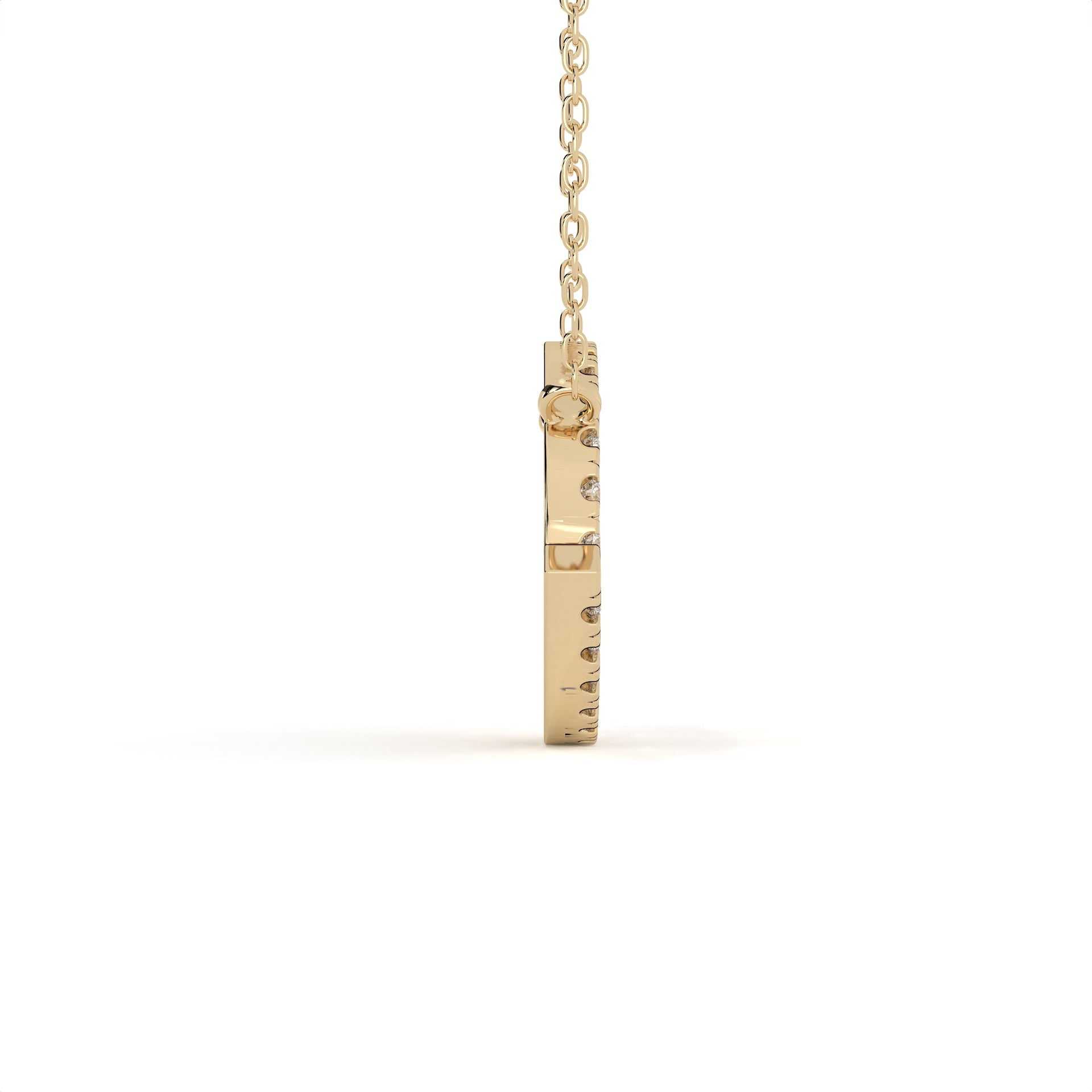 Cancer Zodiac Sign Round Cut Diamond Pendant