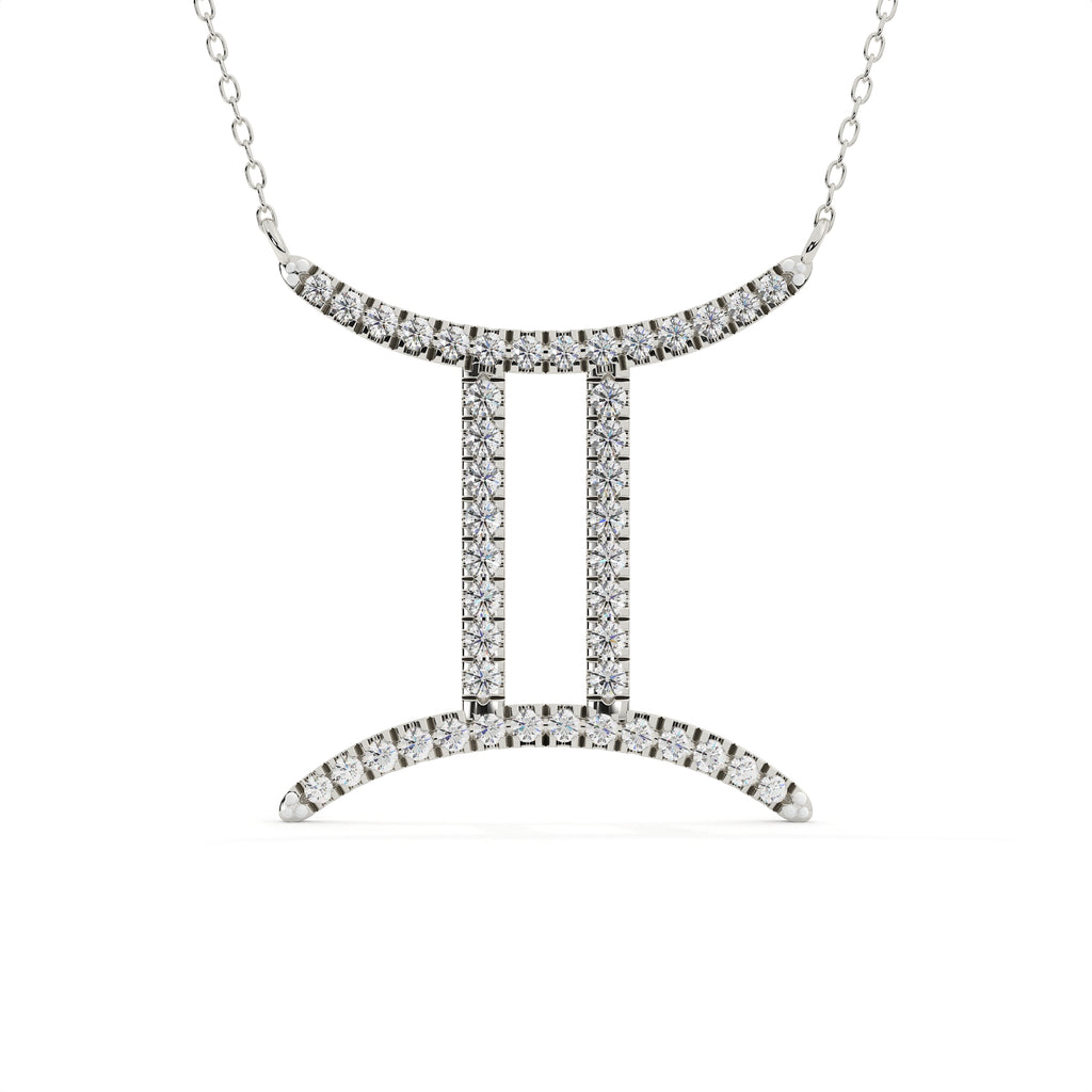 1 Carat Gemini Zodiac Sign Lab Grown Diamond Pendant