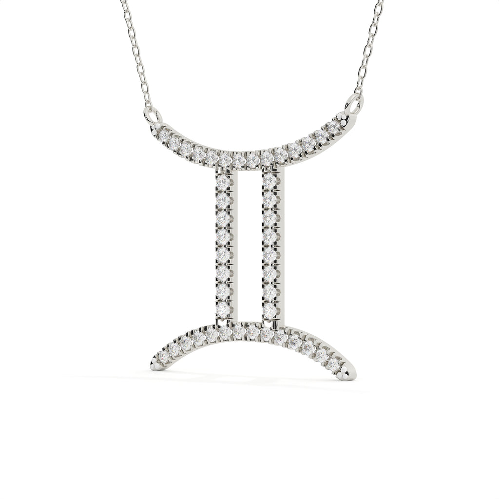 1 Carat Gemini Zodiac Sign Lab Grown Diamond Pendant