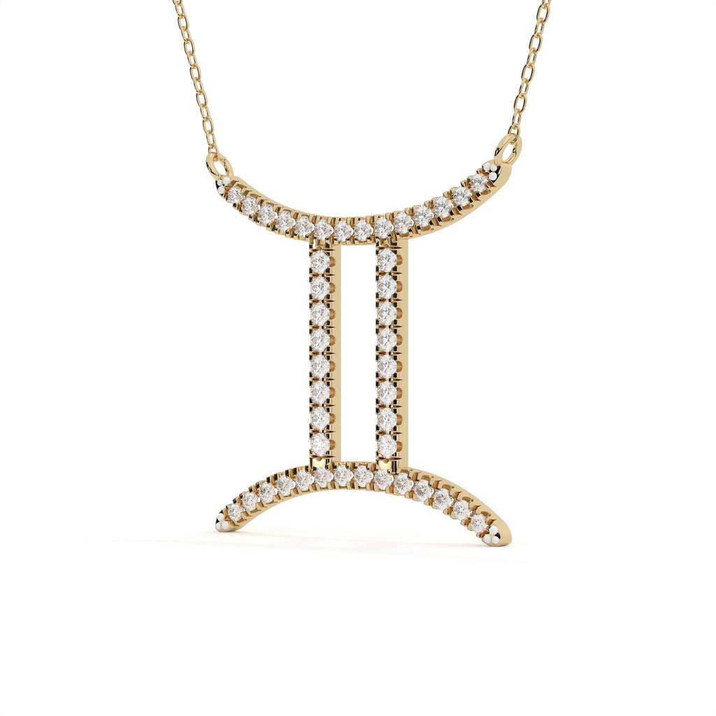 1 Carat Gemini Zodiac Sign Lab Grown Diamond Pendant