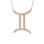 Gemini Zodiac Sign Lab Grown Diamond Pendant