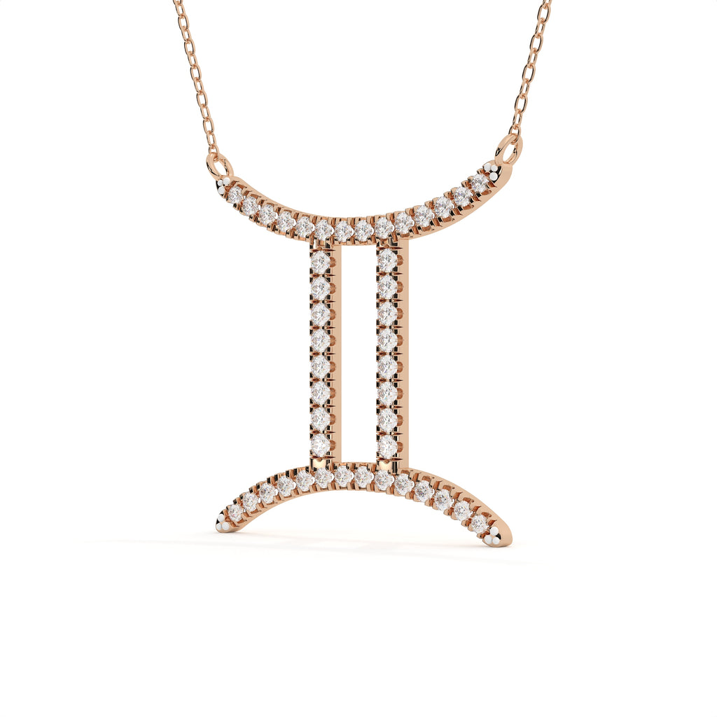 1 Carat Gemini Zodiac Sign Lab Grown Diamond Pendant