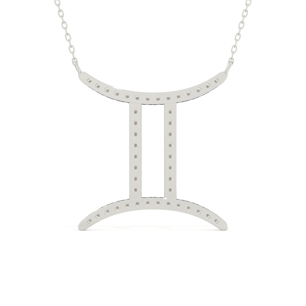 1 Carat Gemini Zodiac Sign Lab Grown Diamond Pendant