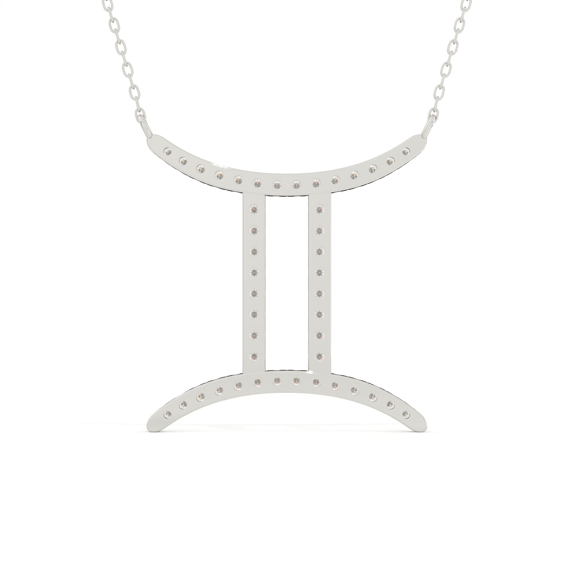Gemini Zodiac Sign Lab Grown Diamond Pendant