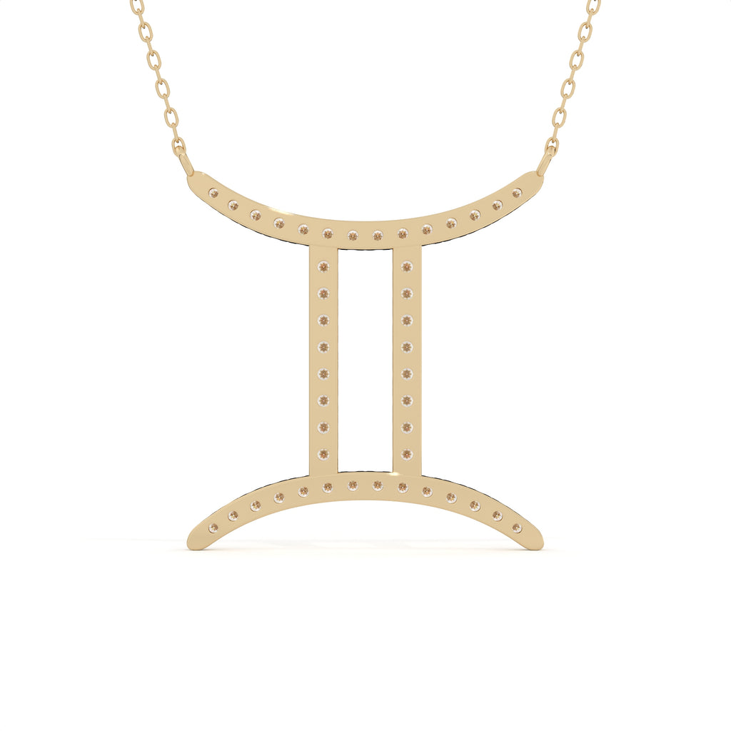 1 Carat Gemini Zodiac Sign Lab Grown Diamond Pendant