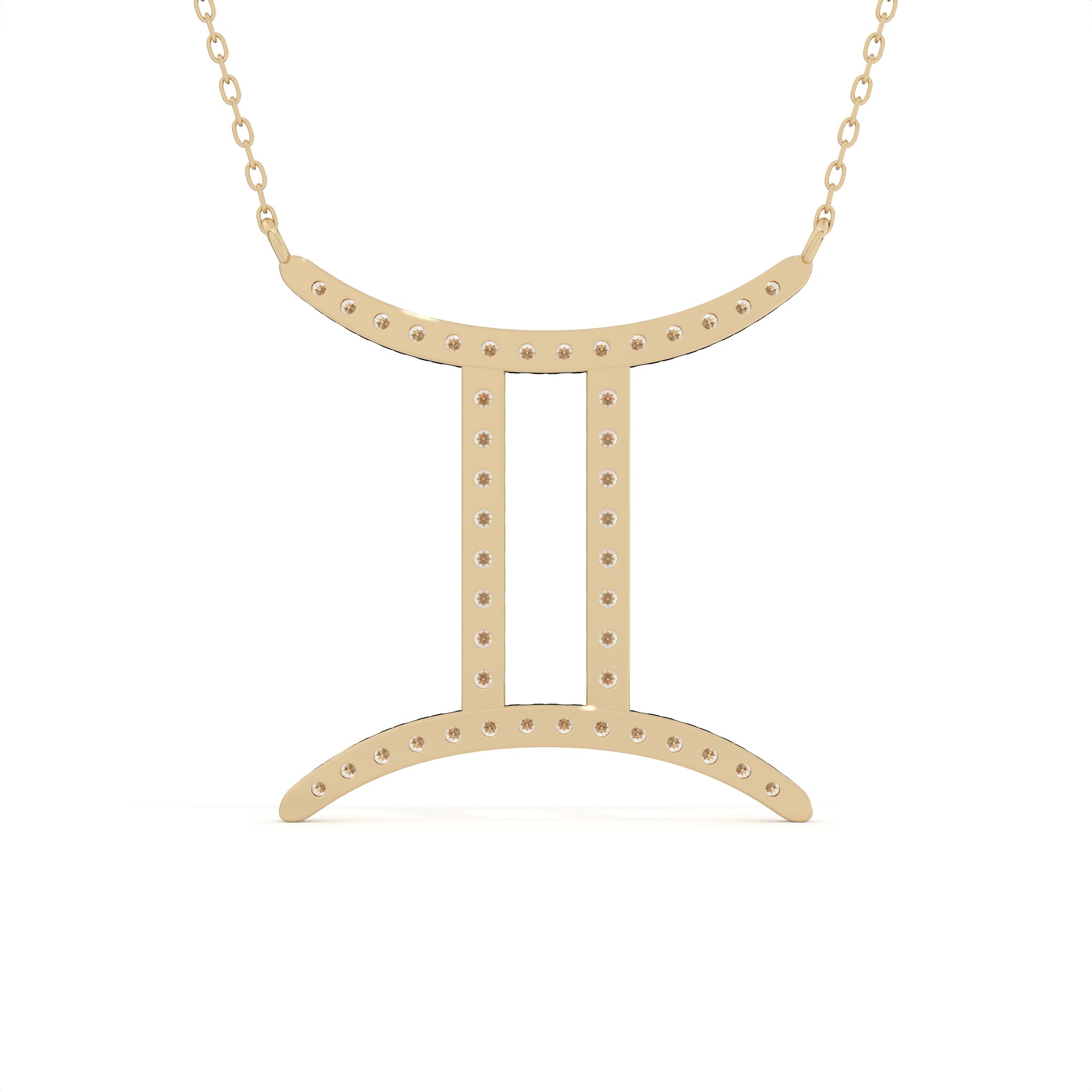 Gemini Zodiac Sign Lab Grown Diamond Pendant