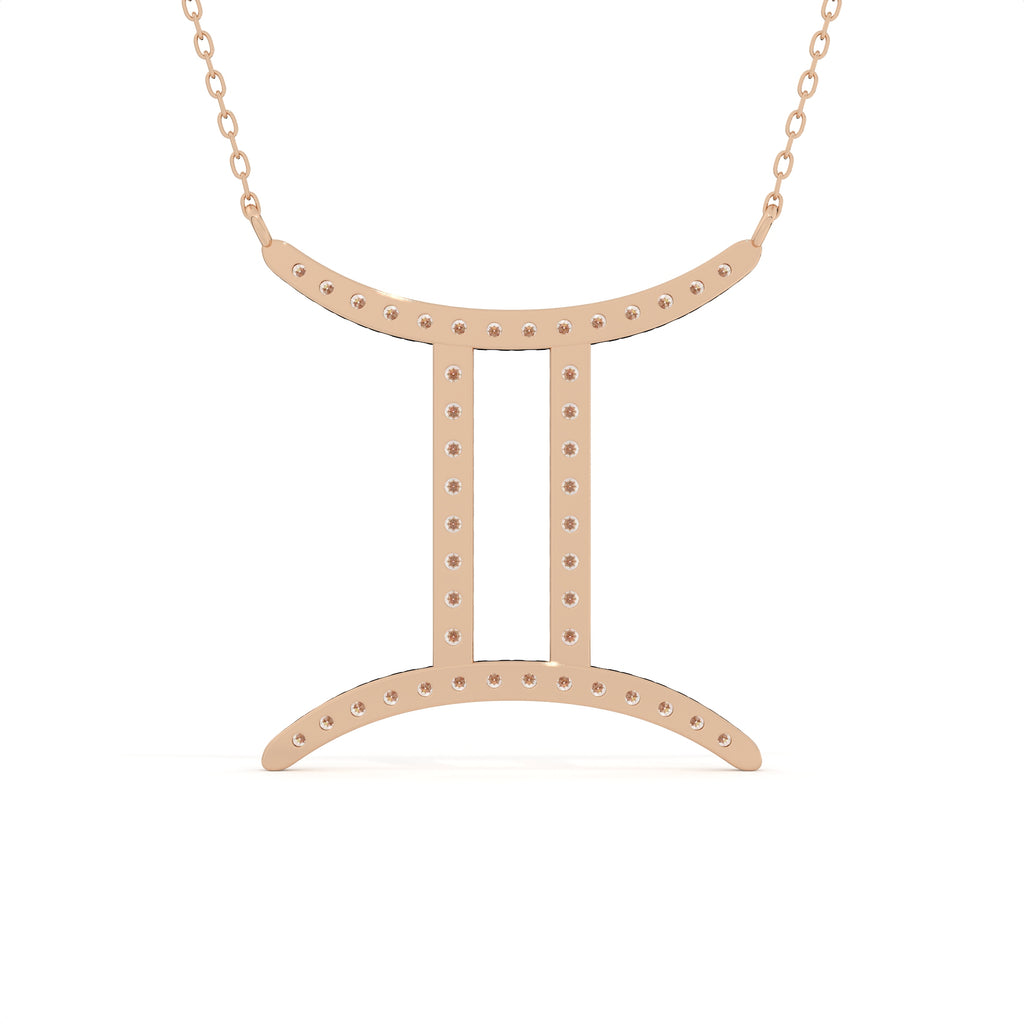 1 Carat Gemini Zodiac Sign Lab Grown Diamond Pendant