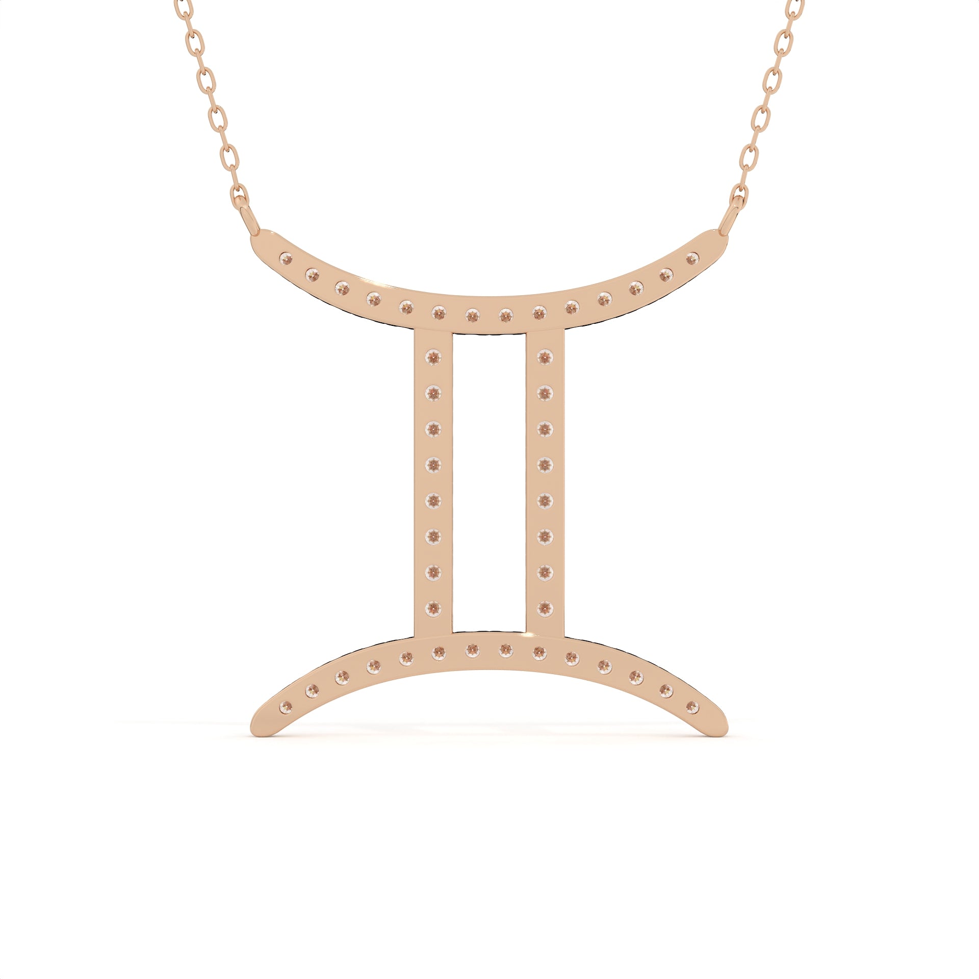 Gemini Zodiac Sign Lab Grown Diamond Pendant