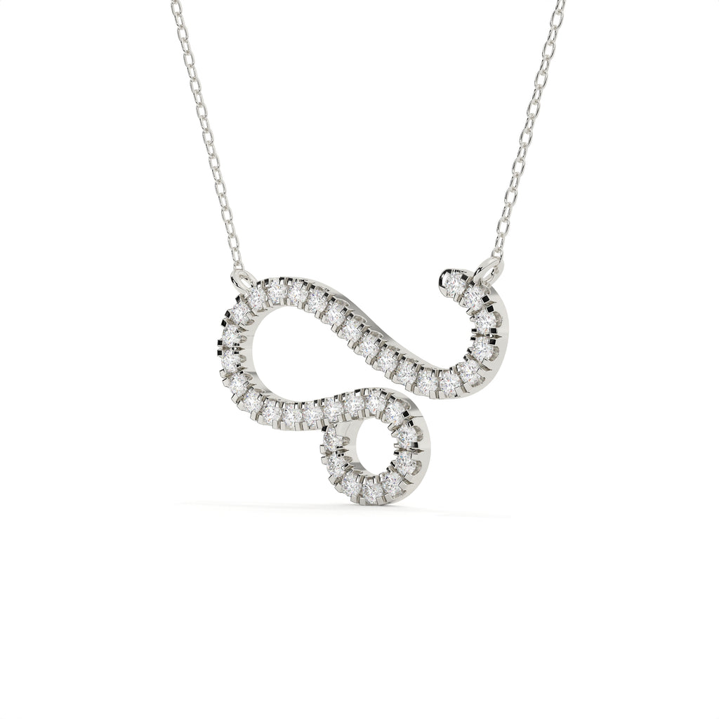 1 Carat Round Cut Lab Grown Diamond Leo Pendant