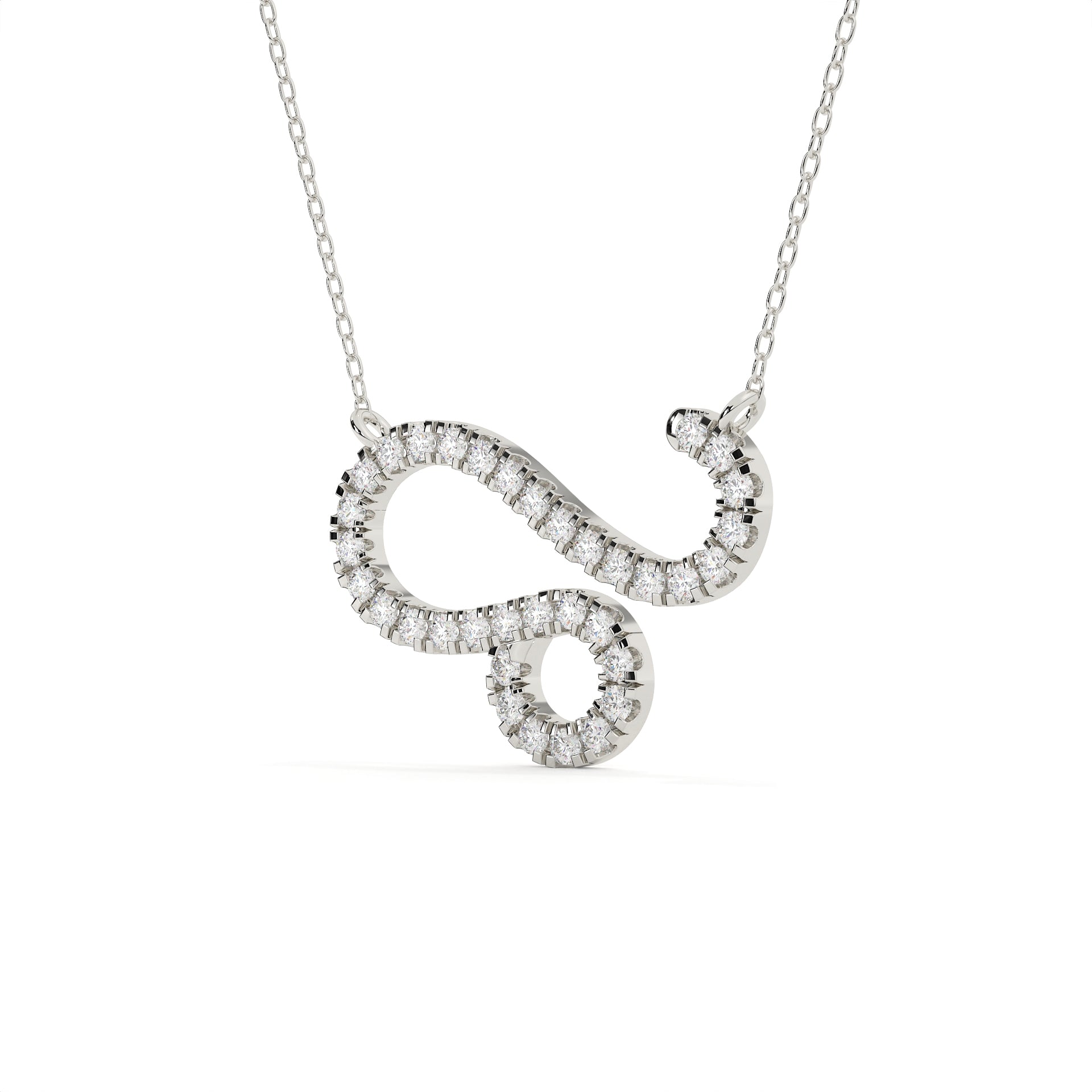 1 Carat Round Cut Lab Grown Diamond Leo Pendant