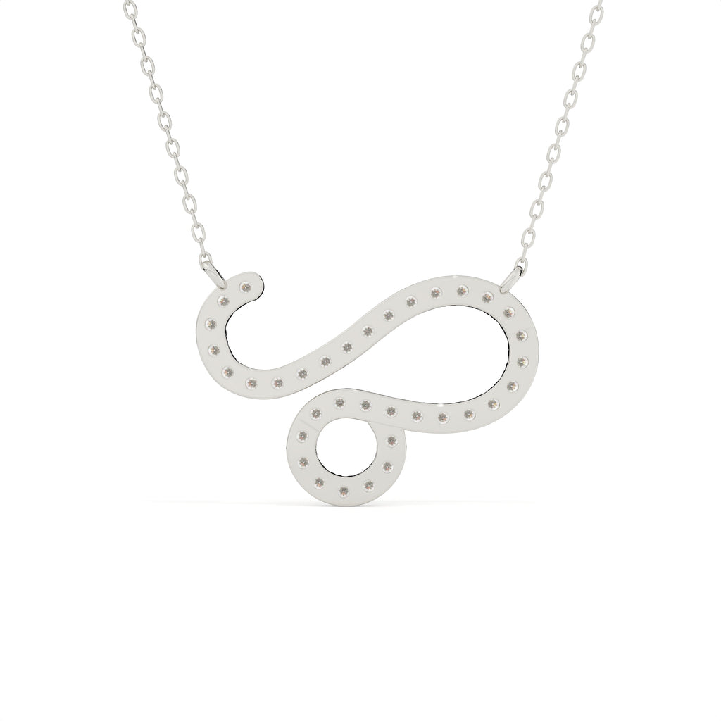 1 Carat Round Cut Lab Grown Diamond Leo Pendant