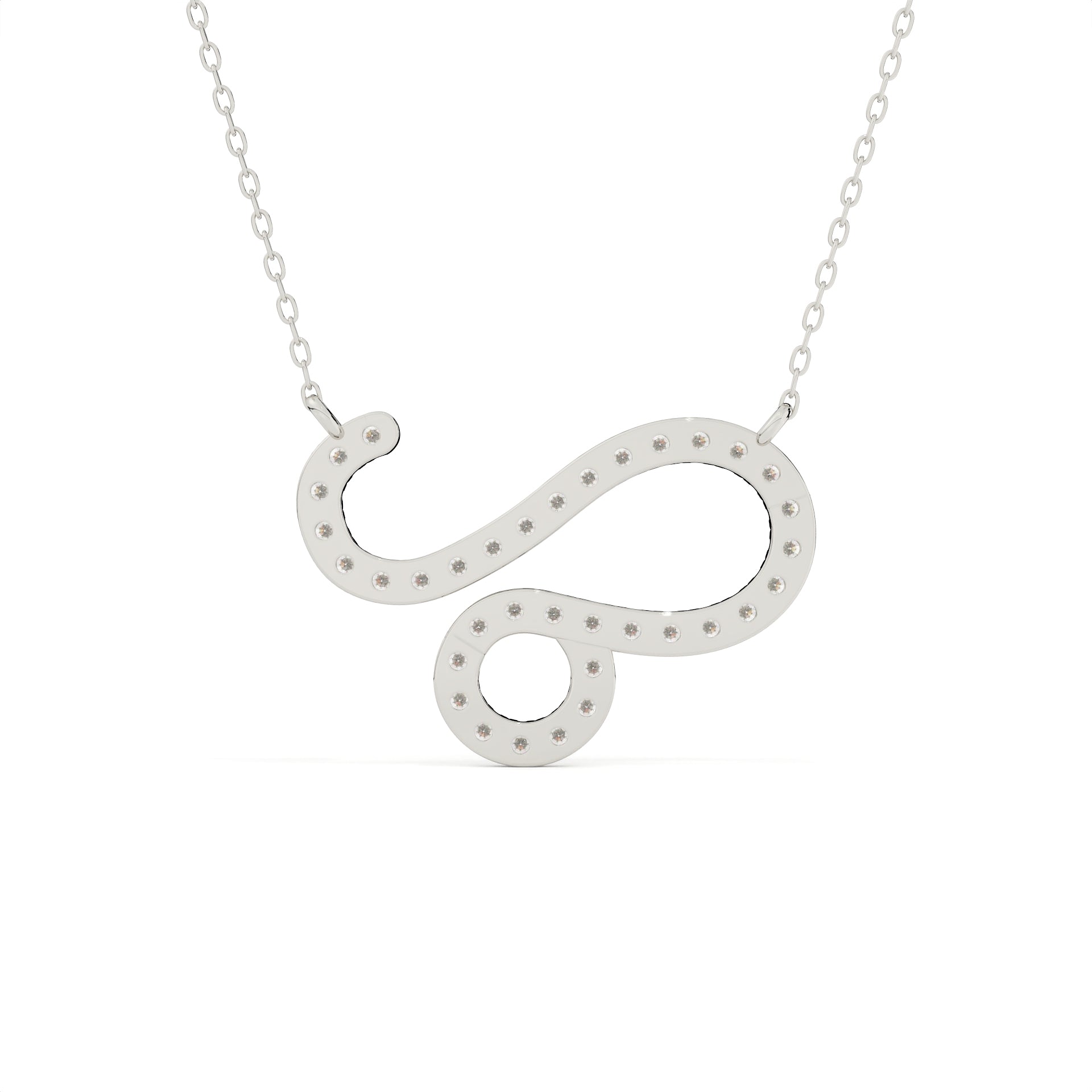 1 Carat Round Cut Lab Grown Diamond Leo Pendant