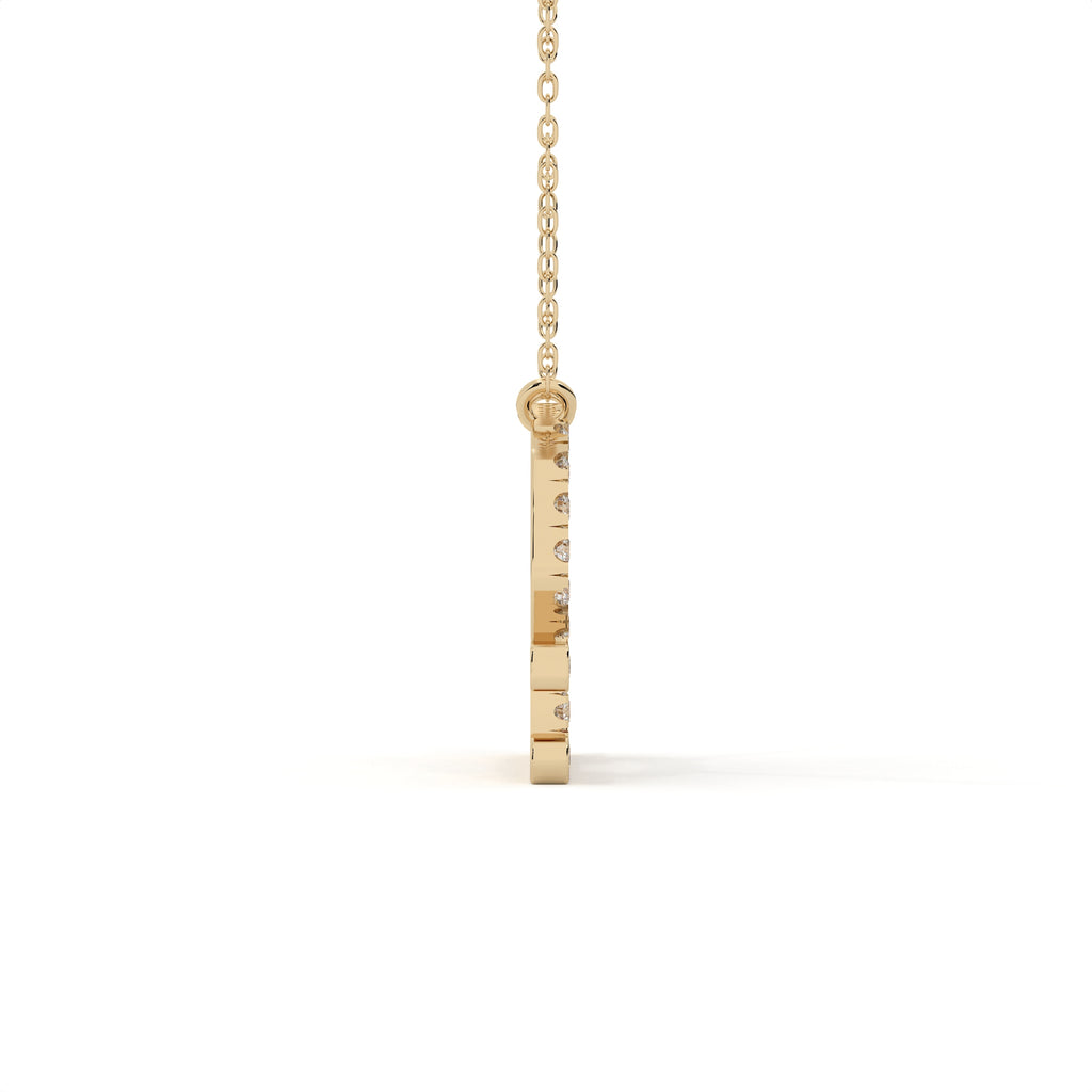 1 Carat Round Cut Diamond Libra Zodiac Sign Pendant
