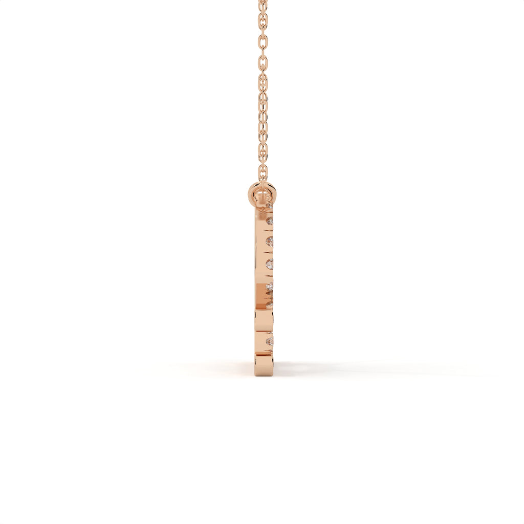 1 Carat Round Cut Diamond Libra Zodiac Sign Pendant