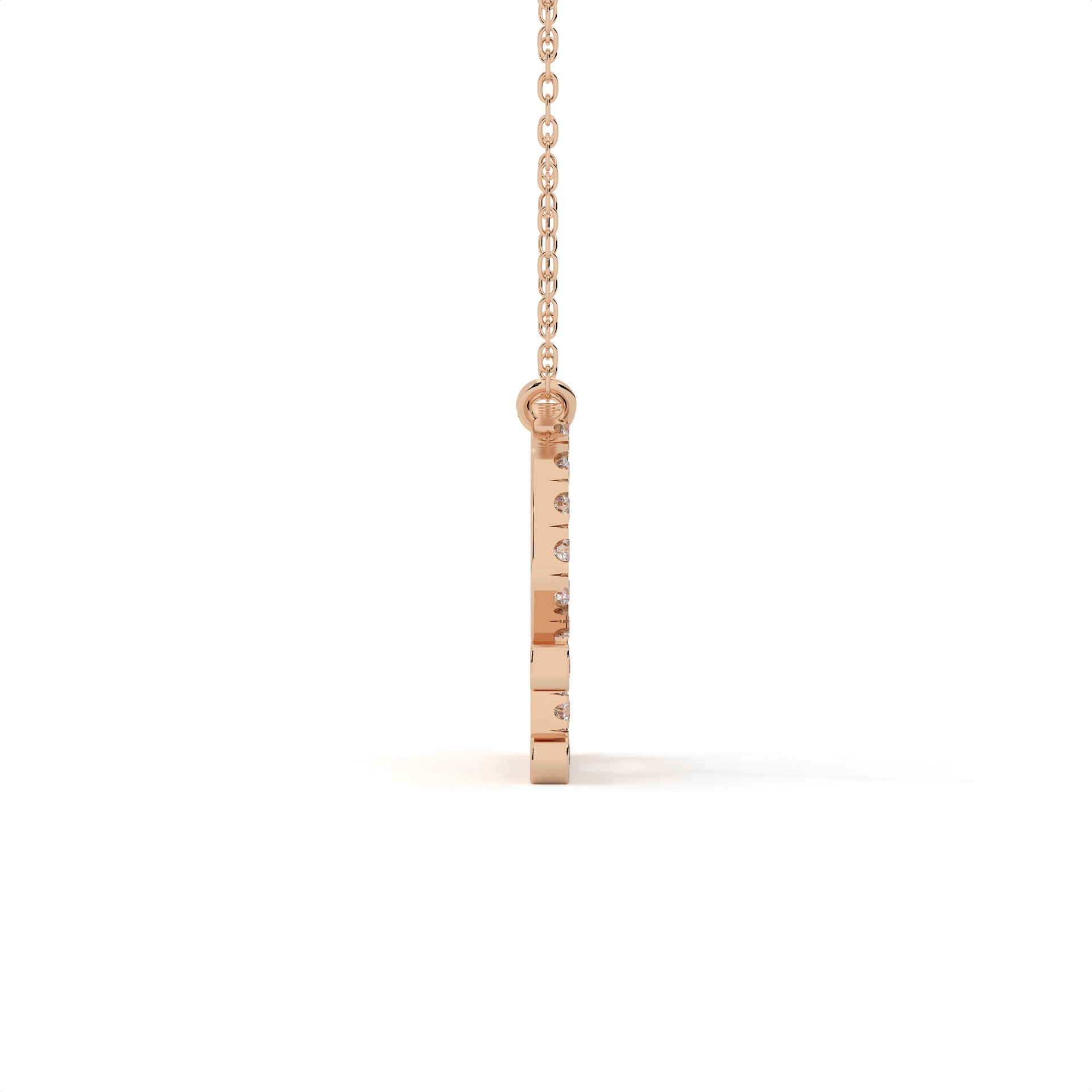 Round Cut Diamond Libra Zodiac Sign Pendant