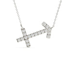 Sagittarius Zodiac Sign Round Lab Diamond Pendant